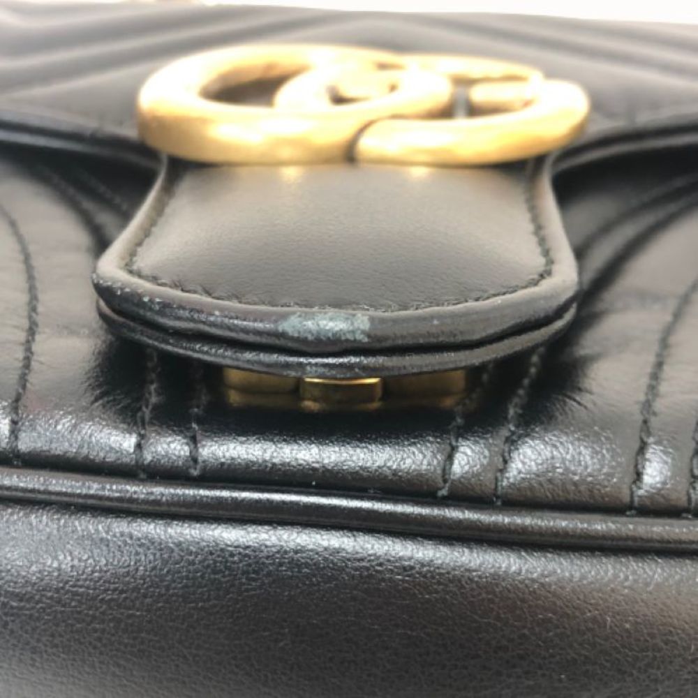 Gucci GG Momant Quilted Shoulder Bag Black - Picture 7 of 10